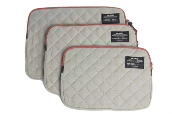 ECOALF Dark Sand MacBook Air/Pro Zip Around Closure Quilted Case $99 NWT