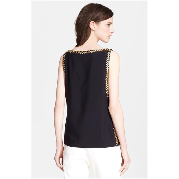 Tamara Mellon Black Sleeveless Studded Top $795 NEW