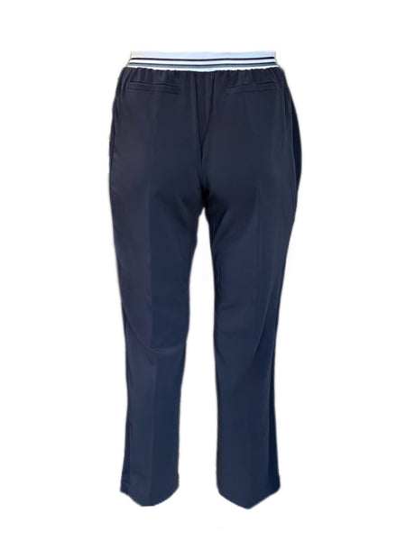 MARINA RINALDI Women's Navy Racconto Casual Pants $300 NWT