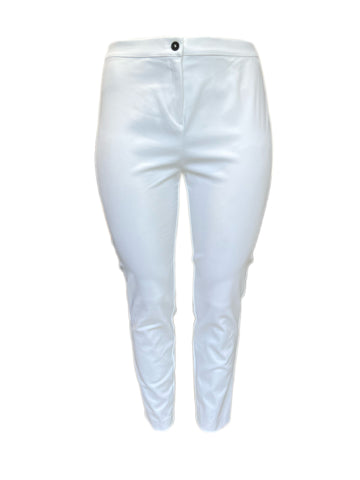 Marina Rinaldi Women's White Raduno Straight Leg Pants Size 14W/23 NWT