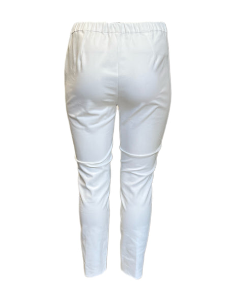 Marina Rinaldi Women's White Raduno Straight Leg Pants Size 14W/23 NWT