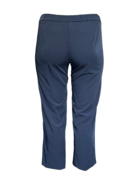 Marina Rinaldi Women's Navy Rapa Straight Leg Pants Size 8W/17 NWT