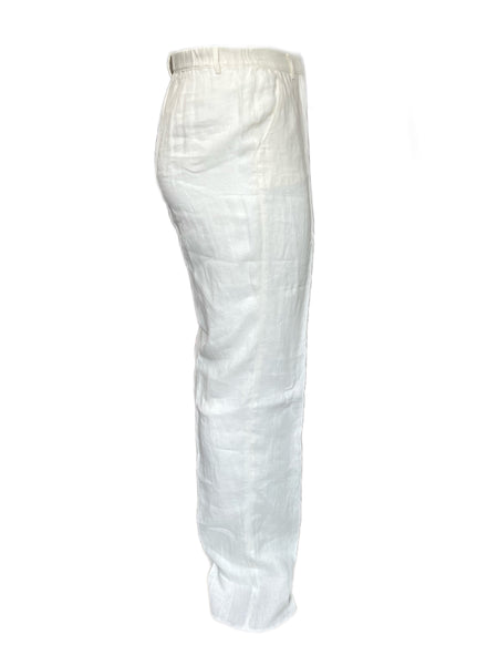 MARINA RINALDI Women's Raul Original Straight Flax Pants $360 NWT