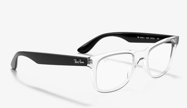 Ray-Ban Clear and Black Square Eyeglass Frames 50 mm NEW