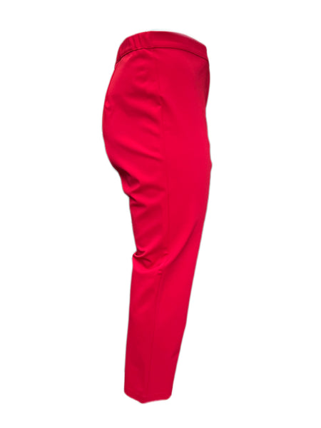 MARINA RINALDI Women's Red Rebeccas Slim Fit Trousers $330 NWT