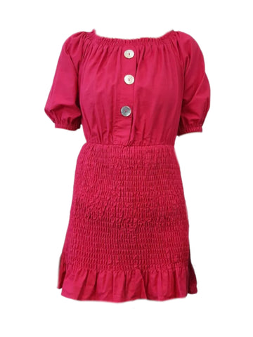 MADISON THE LABEL Women's Pink Cotton 1/2 Sleeve Dress #MS0259 X-Small NWT