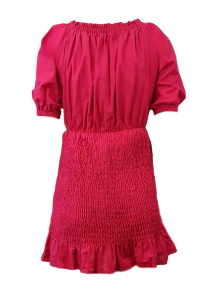 MADISON THE LABEL Women's Pink Cotton 1/2 Sleeve Dress #MS0259 X-Small NWT