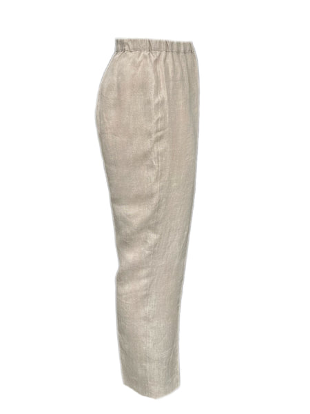 Marina Rinaldi Women's Sand Rende Mid Rise Flax Pants Size 22W/31 NWT