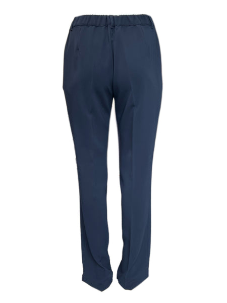 MARINA RINALDI Womens Dark Navy Rivolo Original Straight Pants $375 NWT