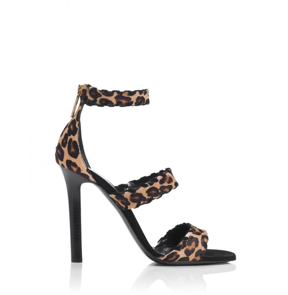 Tamara Mellon Leopard Sundance Sandals 105MM Heels $995 NEW