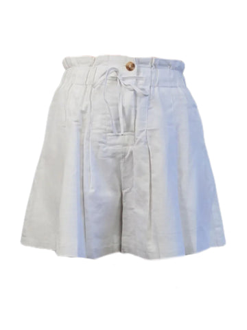 MADISON THE LABEL Women's White High Rise Linen Shorts #MS0221 X-Small NWT