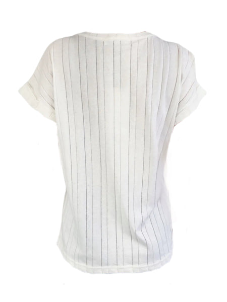 MADISON THE LABEL Women's White Embroidered Cotton T-Shirt #MS0109 X-Small NWT