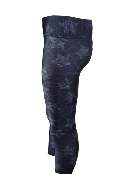 TEREZ Women's Blue Heathered Stars Leggings #424027711 NWT
