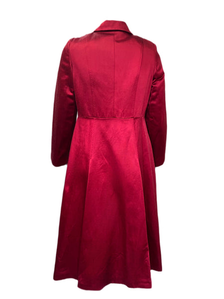 MARINA RINALDI Women's Red Teodora A-Line Coat 12W / 21 $1740 NWT