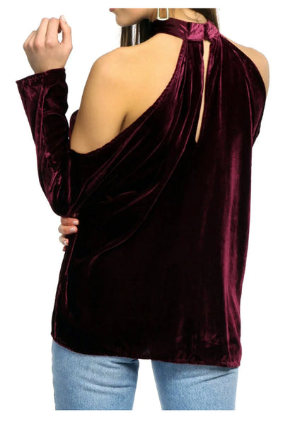 YUMI KIM Women's Merlot Hot And Cold Top #TP16208 XS NWT
