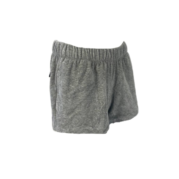 SUZIE KONDI Women's Grey Marle Velour Track Shorts #3010 Sz X-Small $115 NWT
