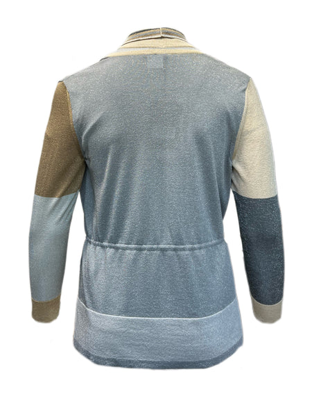 MARINA RINALDI Women's Silver/Gold Ukulele 2-Piece Sweater Set $860 NWT