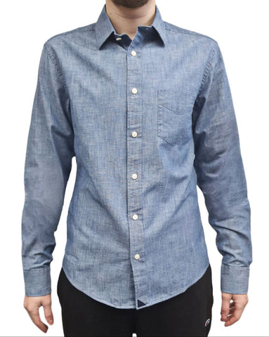 UNTUCKIT Men's Blue Button-Down Penfolds Slim Fit Shirt #35829 Medium NWT