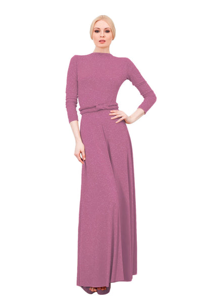 VON VONNI Women's Tropic Magenta Victoria Long Sleeve Transformer Dress NWT