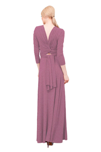 VON VONNI Women's Tropic Magenta Victoria Long Sleeve Transformer Dress NWT