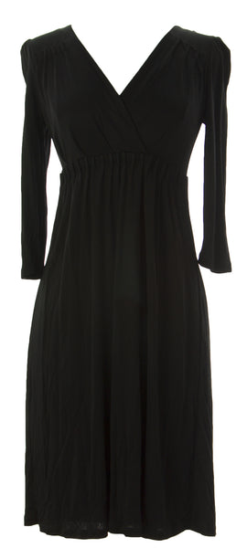 BODEN Women's Black Empire Waist Grace Dress WH418 US Sz 2R $148 NWOT