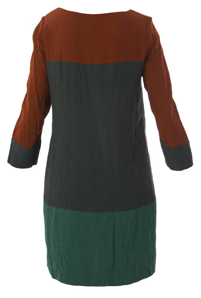 BODEN Women's Multi Colourblock Tunic Dress WH430 US Sz 2R $128 NWOT