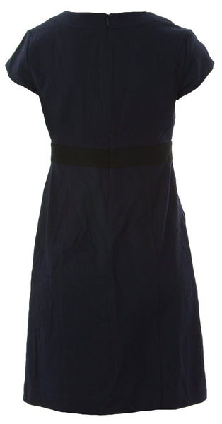 BODEN Women's Navy Notch Neck Shift Dress WH630 $168 NWOT