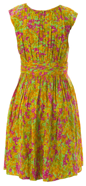 BODEN Women's Floral Selina Dress Green Multicolored