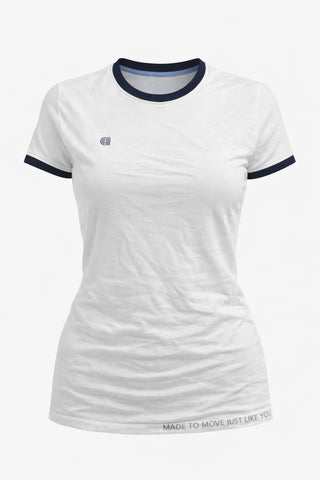 LNDR Women's White/Blue Cirque Tech Tee #SN773 S-M $125 NWT