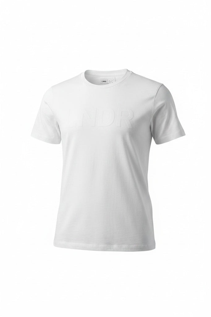 LNDR Men's White Logo Organic Cotton T-Shirt #MJN0002 Medium $135 NWT