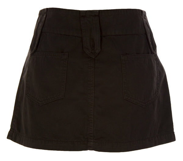 YES LONDON Women's Black 4 Pocket Zip Up Mini Skirt $110 NEW