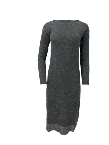 VALNOIR Women's Grey Long Sleeve Midi Dress #0010 S NWT