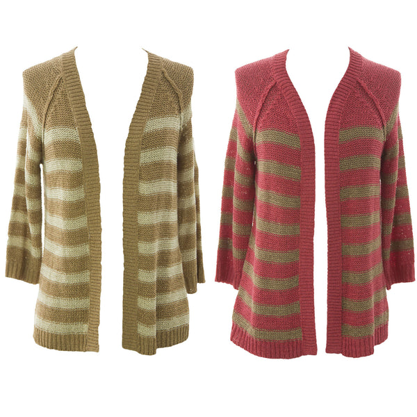 August Silk Women's 3/4 Sleeve Raglan Cardigan NWT $68