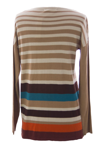August Silk Women's Striped Raglan Sweater NWT $58