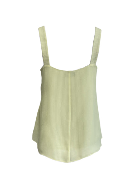 RACHEL ZOE Yellow Bow Front Zip Closure Top #100 No Size NWOT