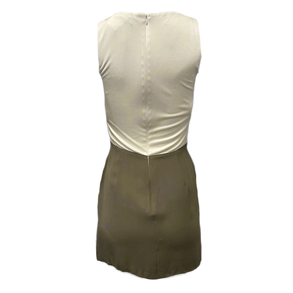 OLCAY GULSEN Women's Off-White/Coffee Mini Dress 1003 Sz S $300 NEW