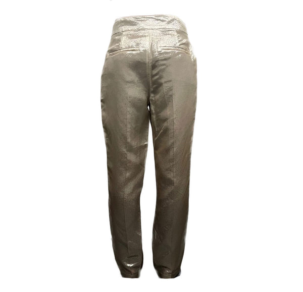 OLCAY GULSEN Women's Gradient Metallic Slim Fit Pants 1035 Sz S $325 NEW