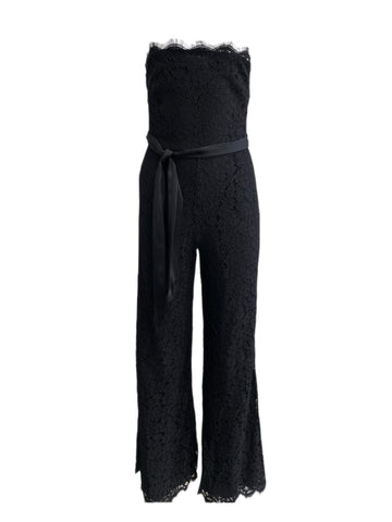 RACHEL ZOE Black Casual Strapless Jumpsuit #105 00 NWOT