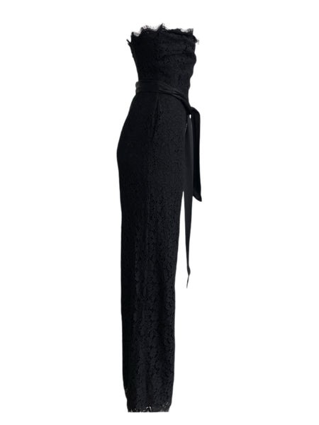 RACHEL ZOE Black Casual Strapless Jumpsuit #105 00 NWOT