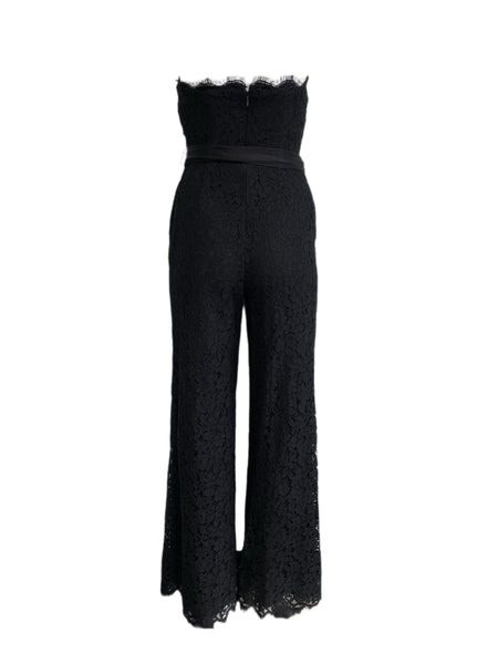 RACHEL ZOE Black Casual Strapless Jumpsuit #105 00 NWOT