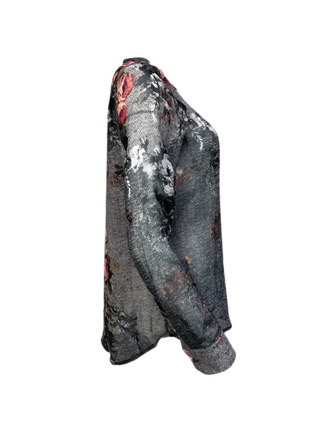 ECRU Women's Multicolor Button Down Collared Shirt #106 S NWOT