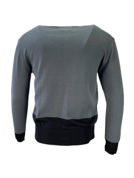 ROBERT GELLER Men's Blue Grey Cardigan #1074 M NWT