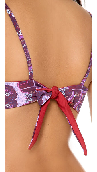 ZINKE Women's Rio Print Emmi Reversible Bikini Top $60 NEW