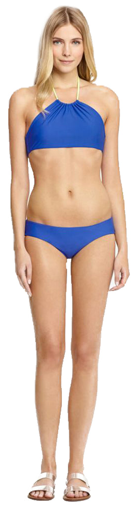 ZINKE Women's Ultramarine Blue Sloane High Neck Bikini Top $72 NEW
