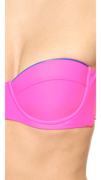ZINKE Women's Neon Pink Taylor Underwire Bikini Top $96 NEW