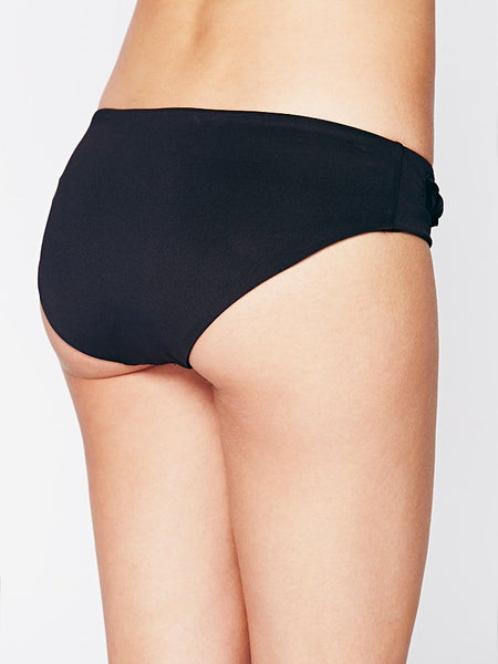 ZINKE Women's Black Ruffle Georgie Hipster Bikini Bottoms $77 NEW