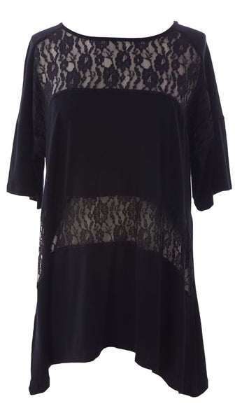 August Silk Women's Extended Shoulder Lace Tunic