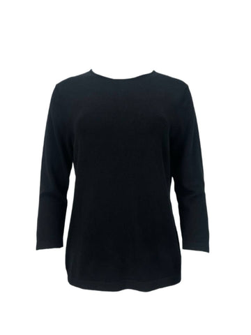 9/15 Women's Black Zip Back Soft Sweater #119K L NWT