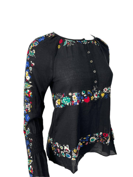 DEREK LAM Women's Black Long Sleeve Blouse #12FC NWT