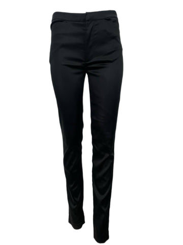 TOTEME Women's Black Slim Acetate Blend Trousers #1424 M NWT